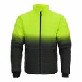 Refrigiwear Enhanced Visibility Lime Green / Navy Quilted Jacket 8222RTLN2XL 4768222LG2X